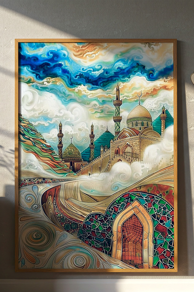 VERONİCA LİNE Dini Tablolar | Klasik İslami Sanat Tablosu | MDF UV Baskı | Ev...