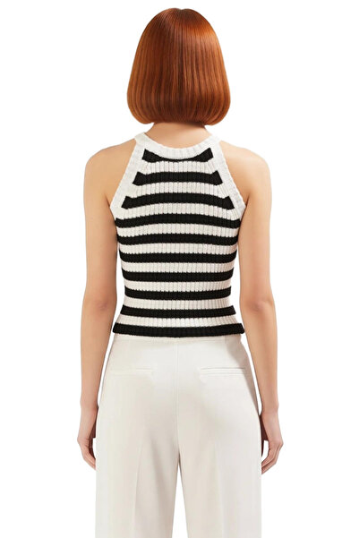 PayBuy Women's Striped Halter Neck Slim Knit Blouse Quality Stylish Comfortable Modern Elegant Casual