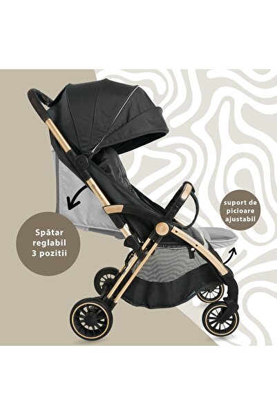 APPEKIDS Sport Stroller – Upp – Ultracompact, Automatic Folding, From Birth to 22kg - Jet Black