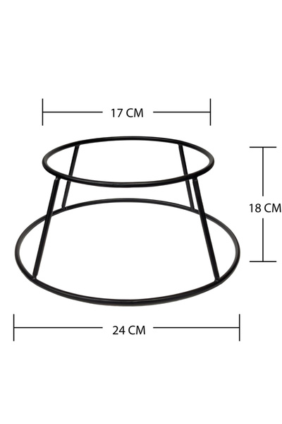 RAJ Round Black Buffet Stand 17x24x18cm