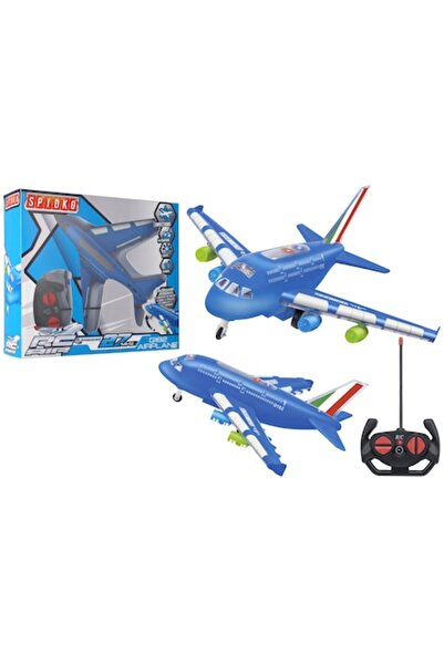 GLOBO Hračka na dálkové ovládání - osobní letadlo, modrá, zvuky a světla, 7funkční dálkové ovládání, 32 cm