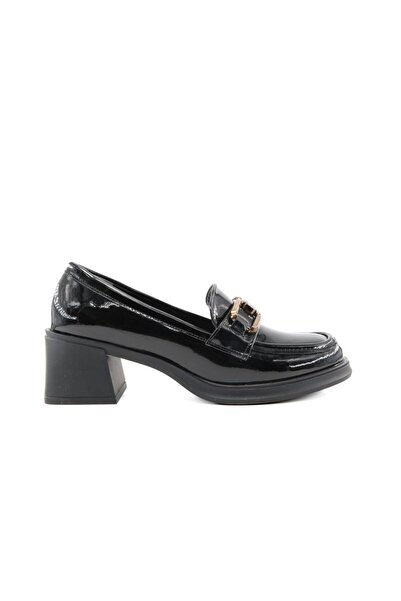 MİSS PARK MODA 386 k1457 Pantofi casual pentru femei din piele lacuita neagra