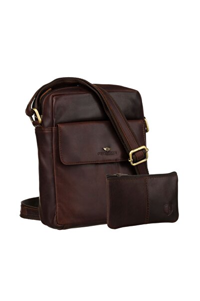 Other Geantă din piele maro PTN 719E-OPU-6866