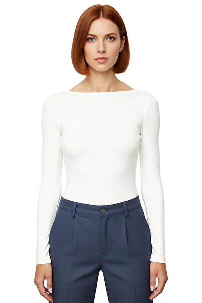 PayBuy Women's Fitted Boat Neck Long Sleeve Basic Blouse Stylish and Comfortable Ideal for Everyday Wear Two Colors