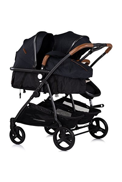 Chipolino Duo Smart 2 in 1 twin stroller blackberry