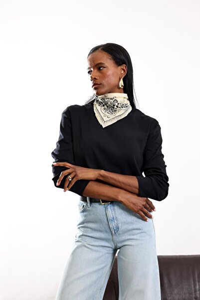 5in1Canpolat Black Basic Long Sleeve T-Shirt 24151