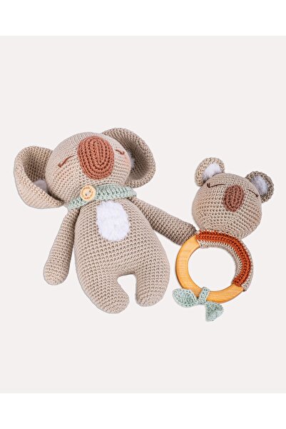 Hoogie Hugsy Koala Amigurimi Oyuncak & Çıngırak 2’li Set