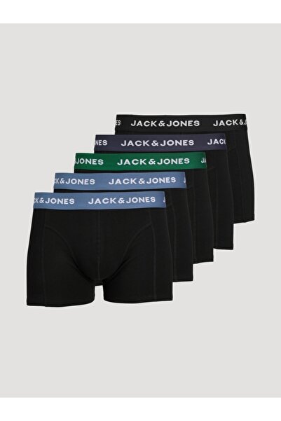 Jack & Jones Underwear Men's Boxer Briefs Set of 5, Black