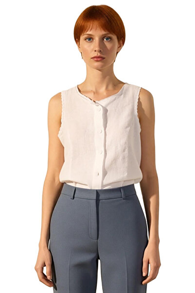 PayBuy Summer Women's Linen Blouse Judge Collar Crop Casual Style Long Lasting Stylish Appearance Elegantane Design