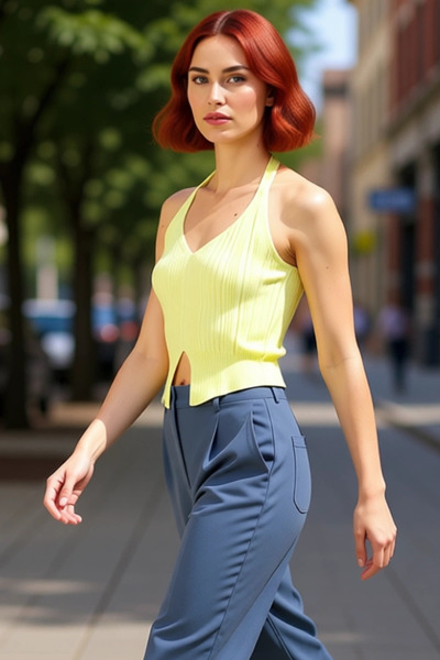 PayBuy Women's Thin Strap Halter Crop Knitwear Quality Stylish Comfortable Modern Elegant