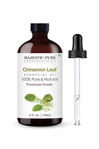 Majestic Pure Cinnamon Essential Oil with Glass Dropper, 118ml