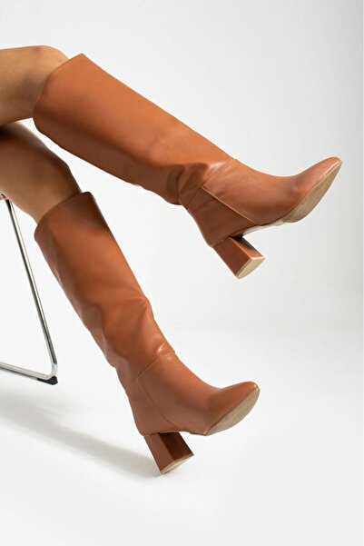 Cohy أحذية نسائية طويلة بدون سحاب