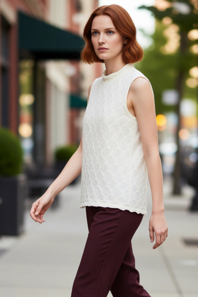 PayBuy Seersucker Textured Regular Blouse Summer Comfortable Polyester Elastane Long Lasting Zarifane Design