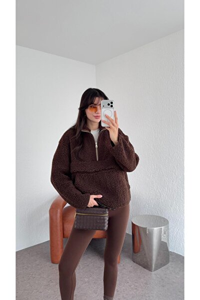 HAZELANNA Kahverengi Teddy Sweat