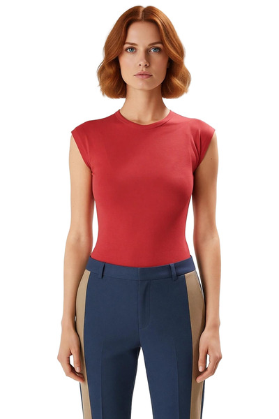 PayBuy Women's Viscose Rib Fitted Blouse Daily Summer Comfortable Cut Special Design Distinguished Material