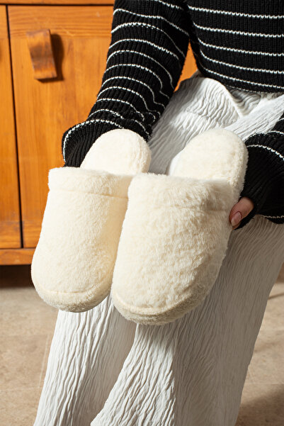 SWORD 3-компонентен комплект домашни пантофи от заешка кожа с безшумна подметка - дамски пантофи