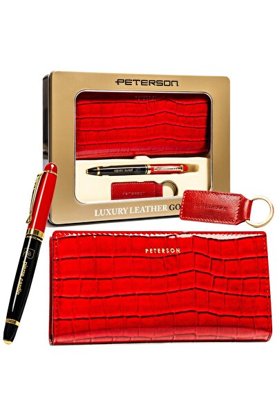 Other Wallet + pen + keychain set PTN ZDE-06 RED