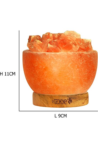 Geohoney Himalayan Salt Fire Bowl with USB Mini