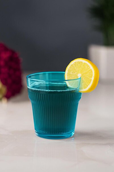 Mustran كوب أكريليك أكوامارين قصير وعاء قهوة مشروبات غازية 300 مل (ليست زجاجية)