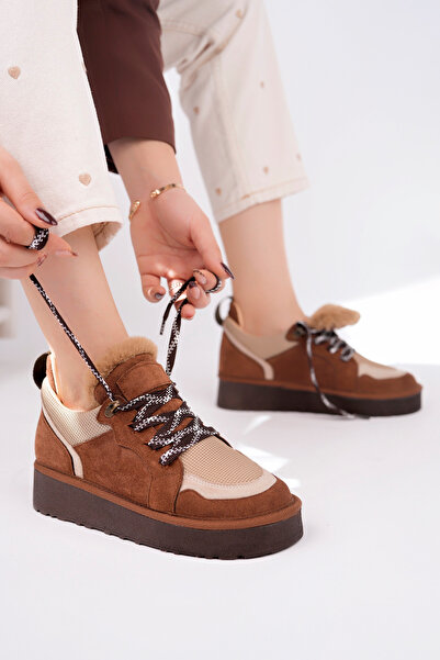 Madam Tarz DZY-444 Αθλητικά με γούνινα κορδόνια