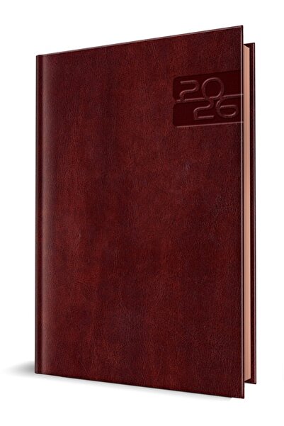 Herlitz Agenda datata 2026, A5, coperta piele, Deluxe Narni, culoare maro, ma...