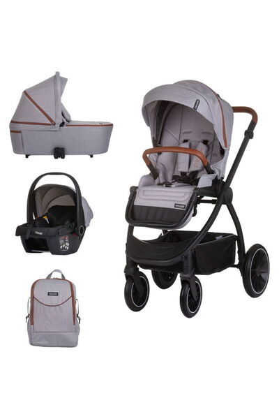 Chipolino Prestige 3-in-1 stroller - Cloud Grey