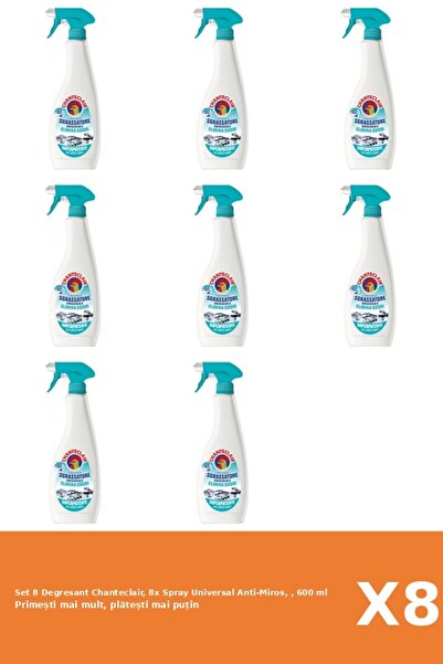 Chanteclair Set 8 Degresant Chanteclair, 8x Spray Universal Anti-Miros, , 600 ml