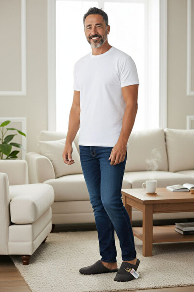 GEZER Konay 16603 kışlık ev içi kaşe cırtlı çıkma taban erkek terliği