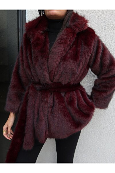 ESRAHELVACI Belted Imported Fur Coat