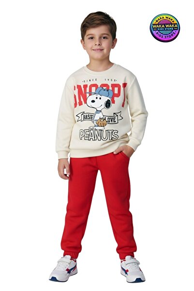 ww waka waka kids store Σετ αθλητικής φόρμας για αγόρια Snoopy με τύπωμα χρωμάτων
