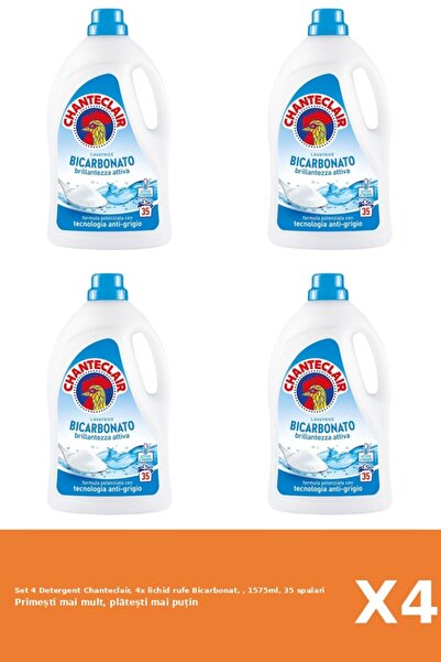 Chanteclair Set 4 Detergent Chanteclair, 4x lichid rufe Bicarbonat, , 1575ml,...