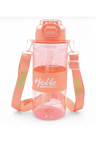 Chocuk Water Bottle Drinking Bottle with Straw - Daily Sports Water Bottle - School Children's Water Bottle with Colorful Neck Strap 800 ml