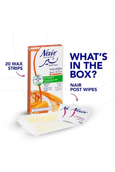 Nair Body Wax Strips Milk & Honey 20 Pack