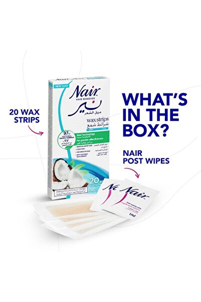 Nair Body Wax Strips Coconut 20 Pack