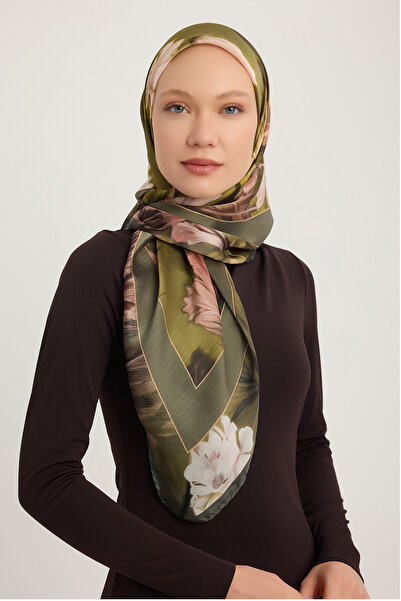 ipekistanbul Eșarfă Janjan cu model Aurora - Grădina secretă - Verde