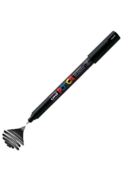 UNİ-BALL قلم تلوين يونيبال بوسكا 0.7 ذو أساس مائي أسود (N)- (UNİ-PC-1MR)