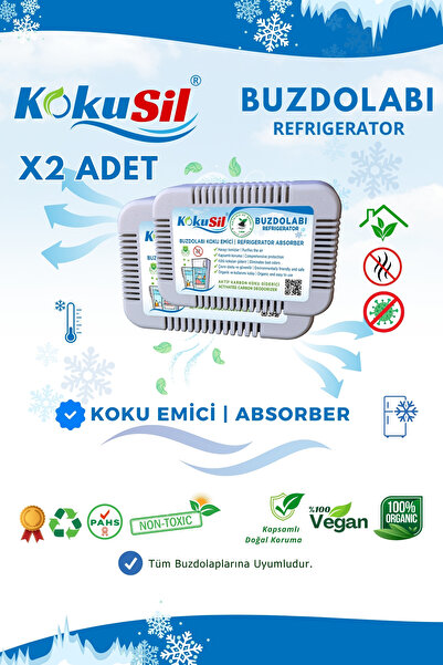 kokusil Buzdolabı Koku Giderici ve Buzdolabı Koku Emici X2 Adet