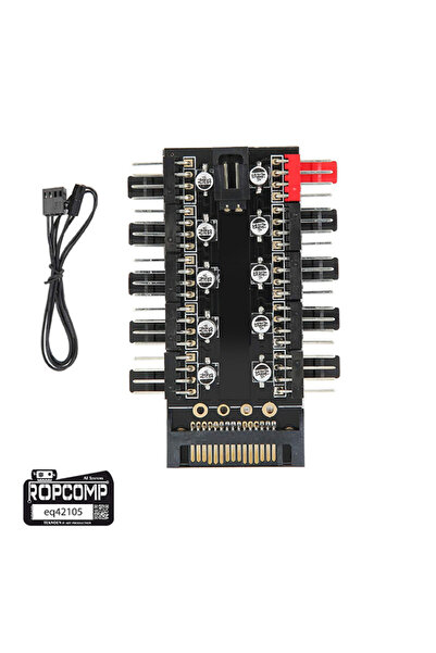 Ropcomp 10 Port Fan Power Hub SATA Güçlü PWM Switch Çoklayıcı