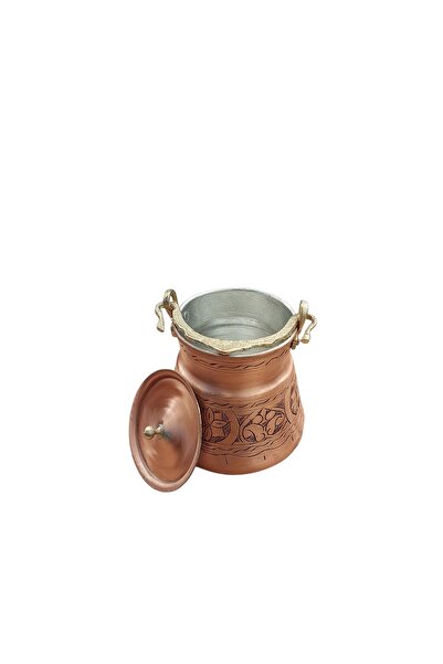 Bakır Center Mini Copper Porridge Pot 0.40 Liter Carved Spice Bowl Copper Helke Mini Helke for Sale