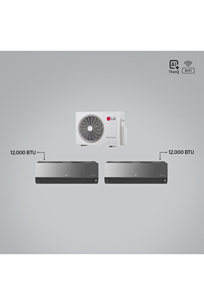 LG 1+2 MULTİ SİSTEM / 12+12 İÇ ÜNİTELER = 1 ADET DIŞ ÜNİTE Al ThinQ Wi-Fi Kontrolü