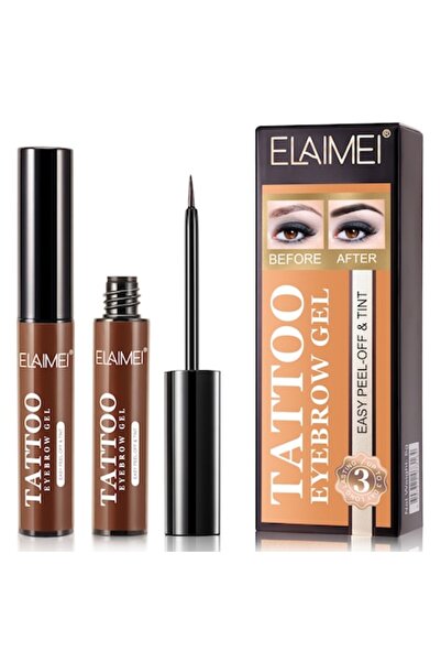 ELAIMEI Semi-permanent Eyebrow Gel Light Brown – Durable, Easy to Apply, Look