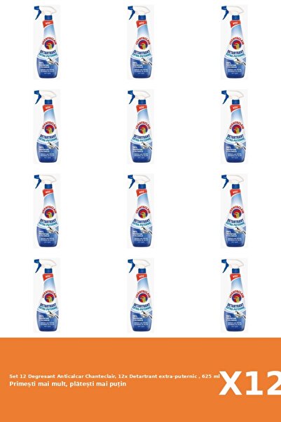 Chanteclair Set of 12 Chanteclair Anti-limescale Degreaser, 12x Extra-strong ...