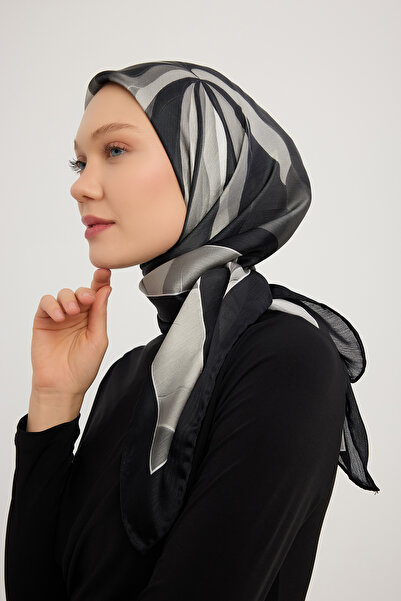 ipekistanbul Шарф Aurora з візерунком Janjan - Göksel Gelgit - Чорний