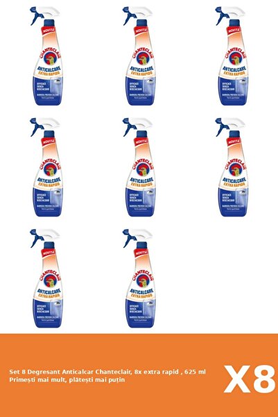 Chanteclair Set of 8 Chanteclair Anti-limescale Degreaser, 8x extra fast, 625 ml
