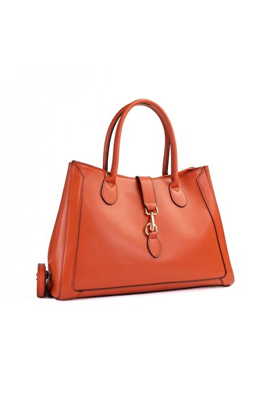 Posete Fagaras Poseta Piele Eugina - Caramiziu, Geanta Office din Piele Natur...