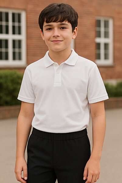 OEM Παιδικό Unisex - Μπλούζα Πόλο Λευκό