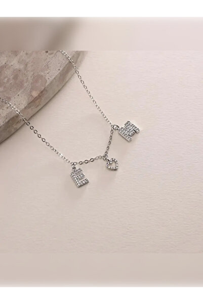 PURE BERRY AŞKIN KOLYESİ ZİRKON TAŞLI SEVGİLİ BAŞ HARF HARF KOLYESİ A-DAN Z-Y...