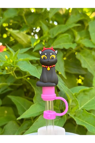 YuccaCo Accessorize Your Life Kedili Termos Aksesuar/Kedi Pipet Koruyucu/Kedi...