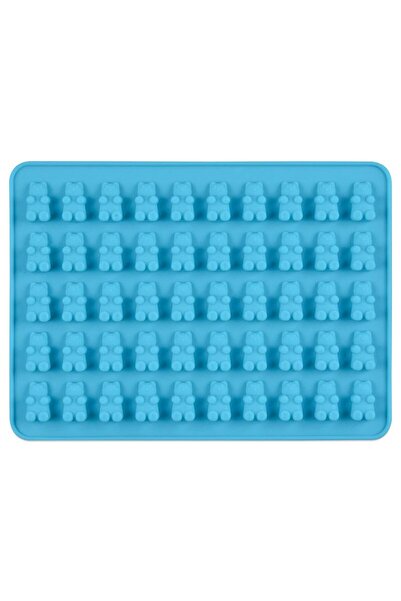 zola Silicone chocolate/jewel mould, 13.5x19 cm, teddy bear pattern, blue