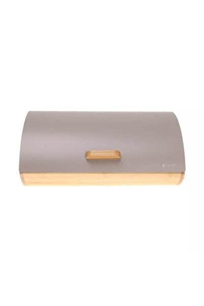 KASSEL Bread box, made of bamboo with steel lid, gray,